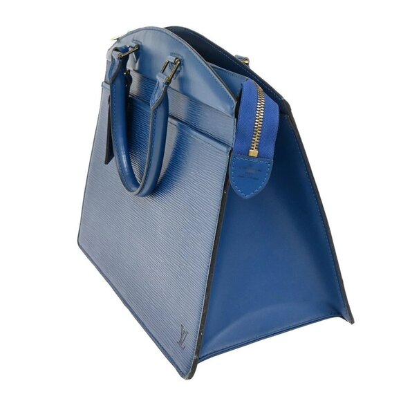 LOUIS VUITTON LV Logo Riviera Hand Bag Epi Leather Blue France